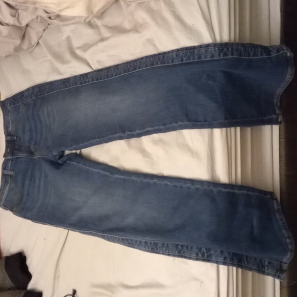 High rise relaxed flare blue jeans - Picture 1 of 1